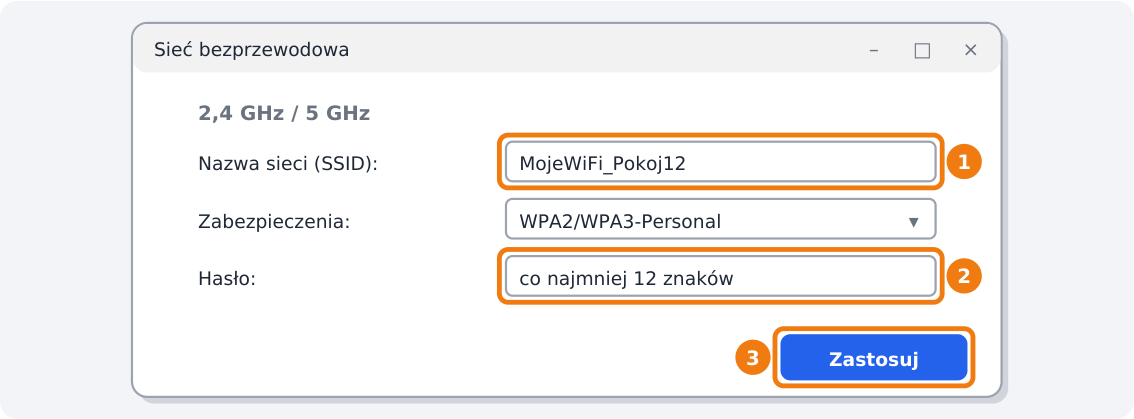 Krok 6: Ustaw własną nazwę i hasło Wi-Fi